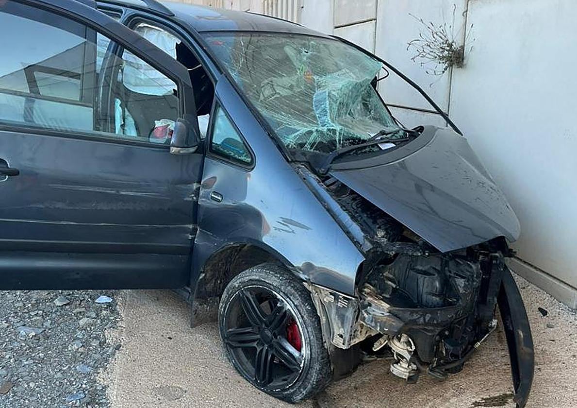 Uno de los accidentes registrados en la A-7, cerca de Motril.