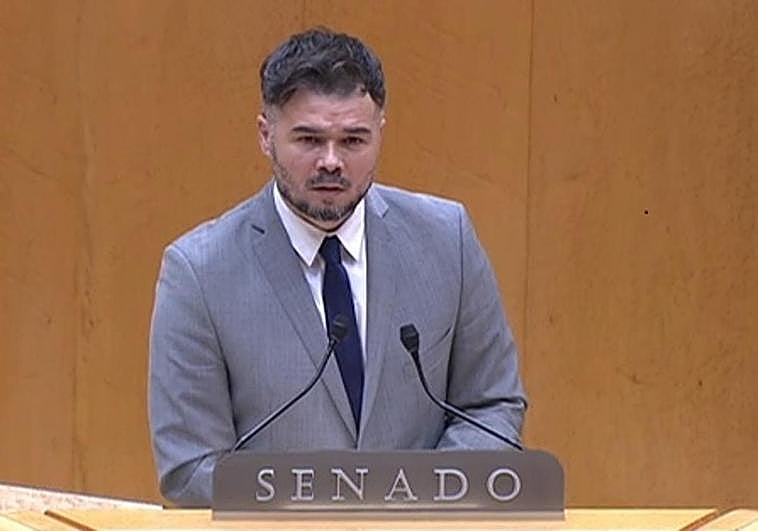 Gabriel Rufián en su intervención.