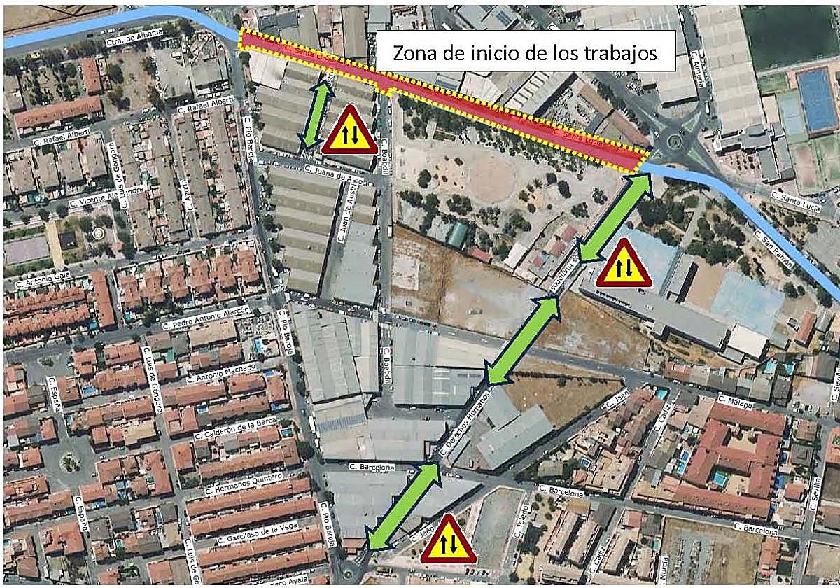 Corte del tráfico en Churriana.