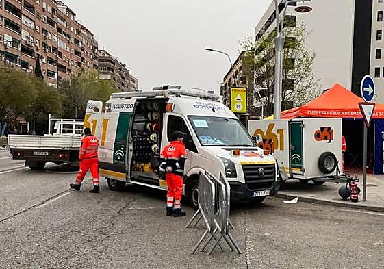 Dispositivo sanitario en las calles de Jaén, en una imagen de archivo.