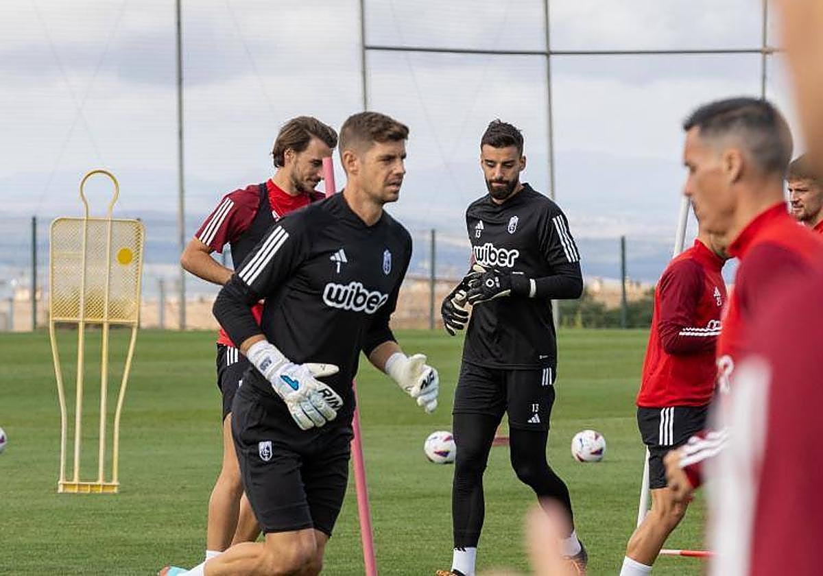 Raúl y André Ferreira, en un entrenamiento anterior.