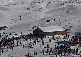 Aspecto de Borreguiles este sábado