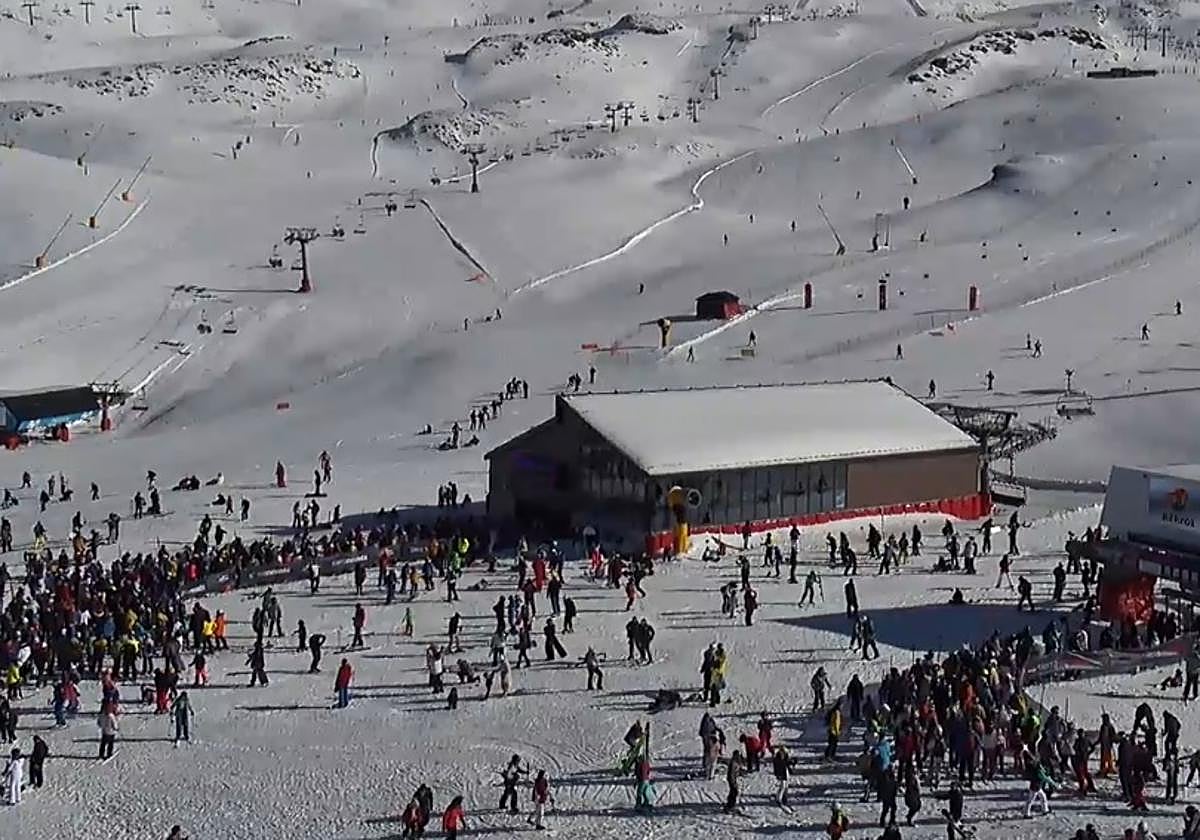 Aspecto de Borreguiles este sábado