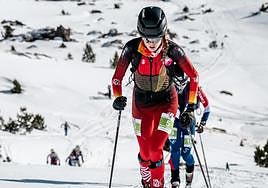 Ana Alonso, durante la carrera de la Copa del Mundo de Andorra.
