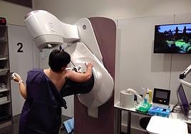 Prueba de mamografía.