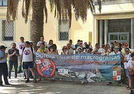Concentración contra la macrogranja de Solera, en una imagen de archivo.