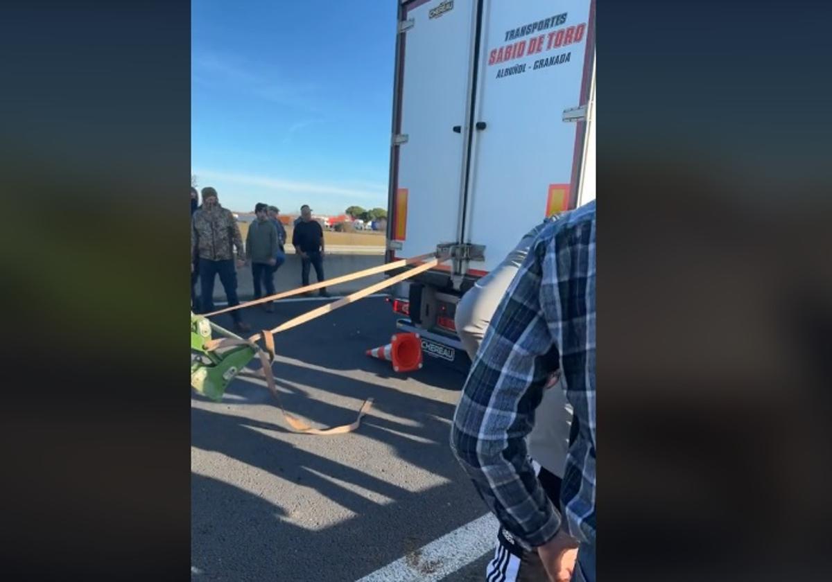 Camioneros granadinos en Francia.