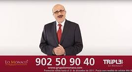 Constantino Romero, en un anuncio de Grupo Lo Mónaco.
