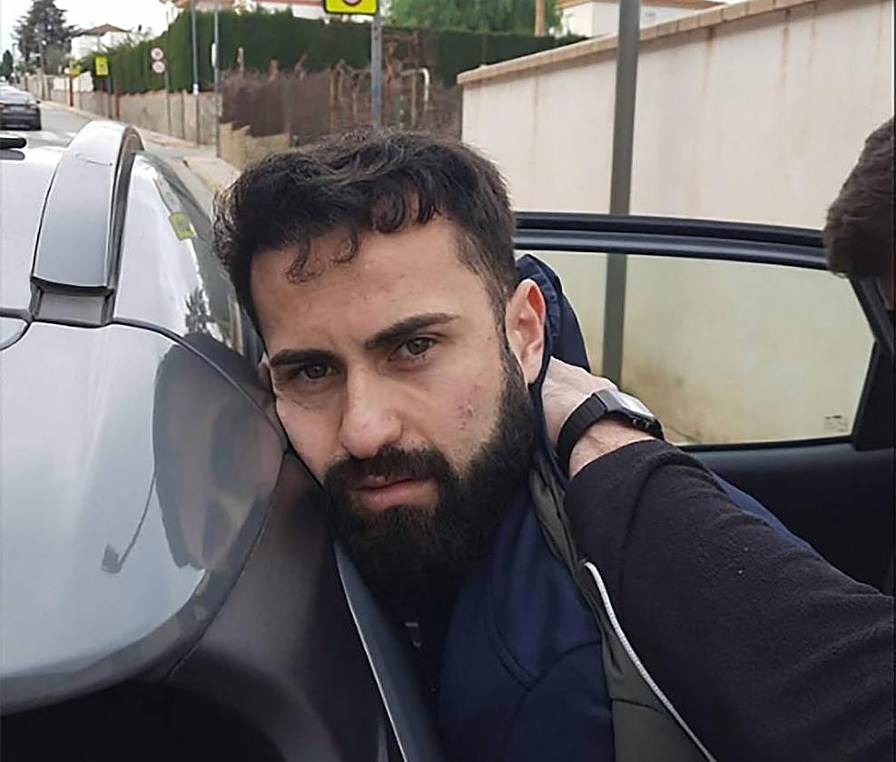 Gianluigi Troiana tras su detención en Otura.