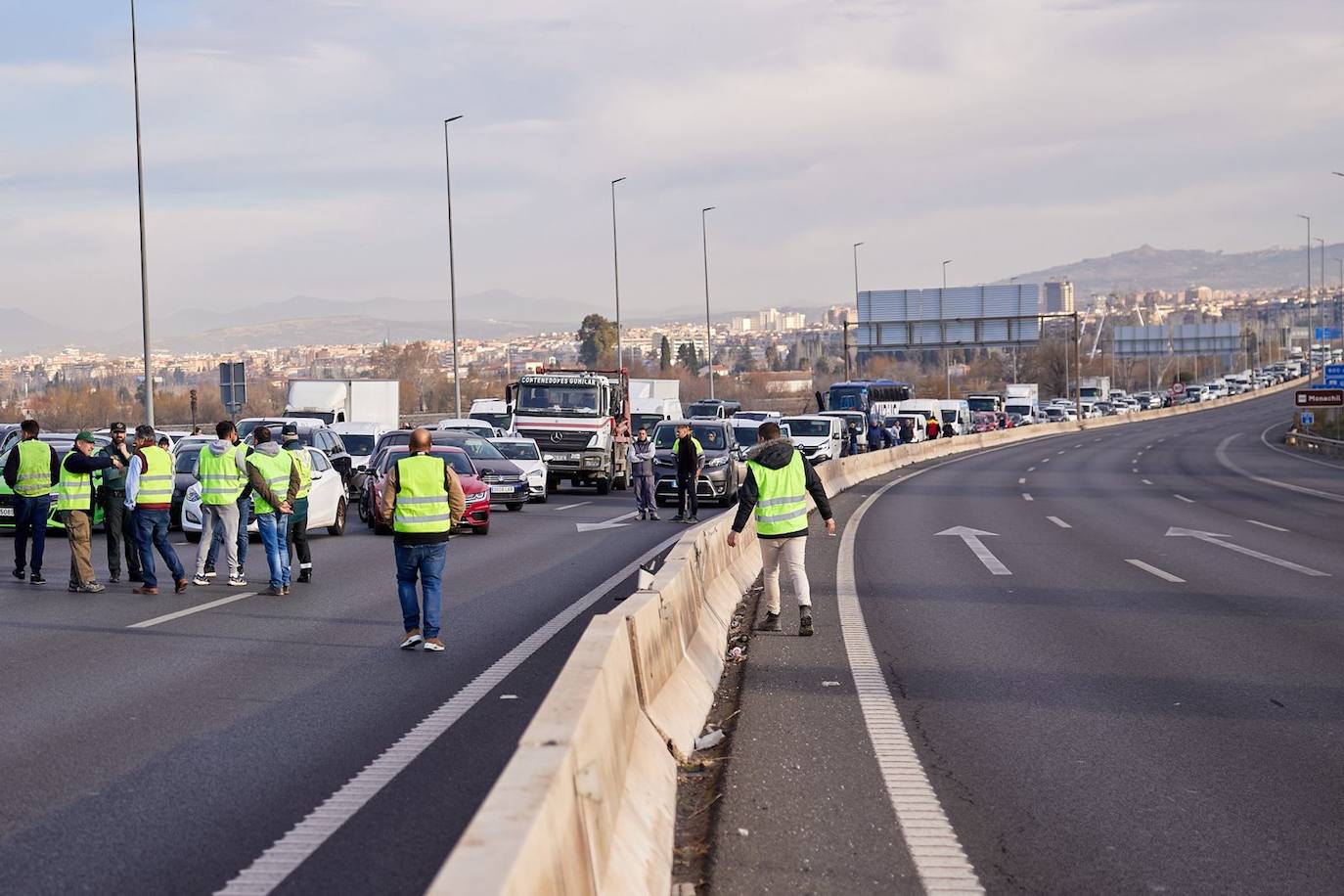 Las imágenes de la tractorada de Granada