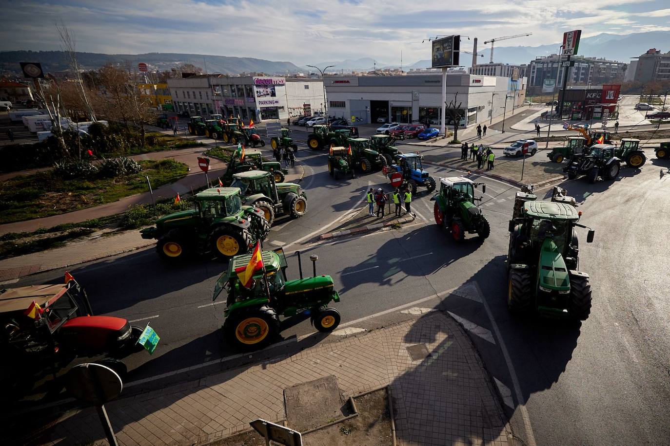 Las imágenes de la tractorada de Granada