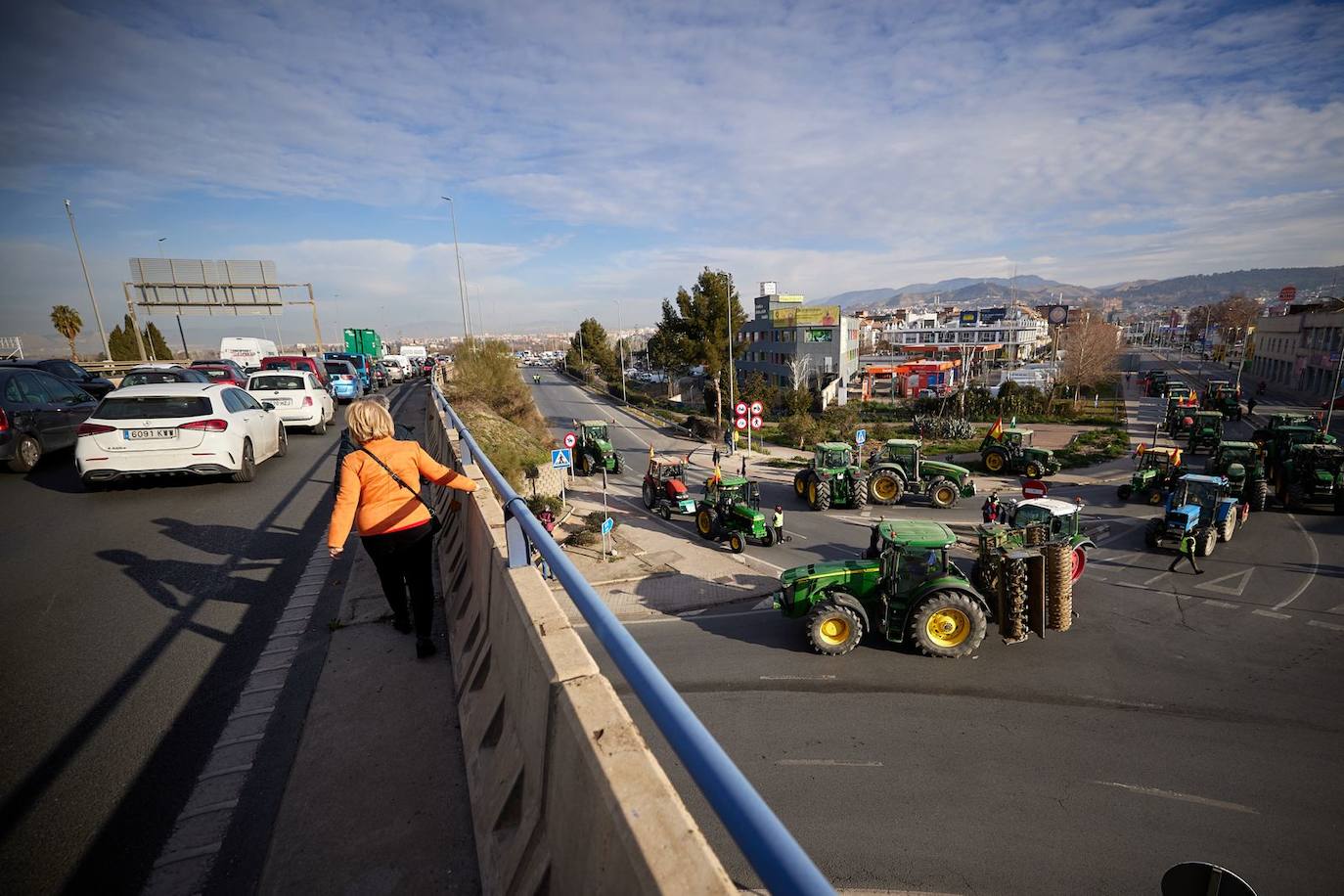 Las imágenes de la tractorada de Granada