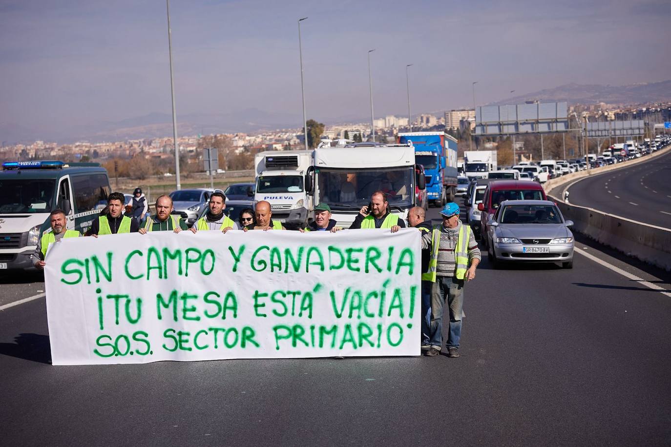 Las imágenes de la tractorada de Granada