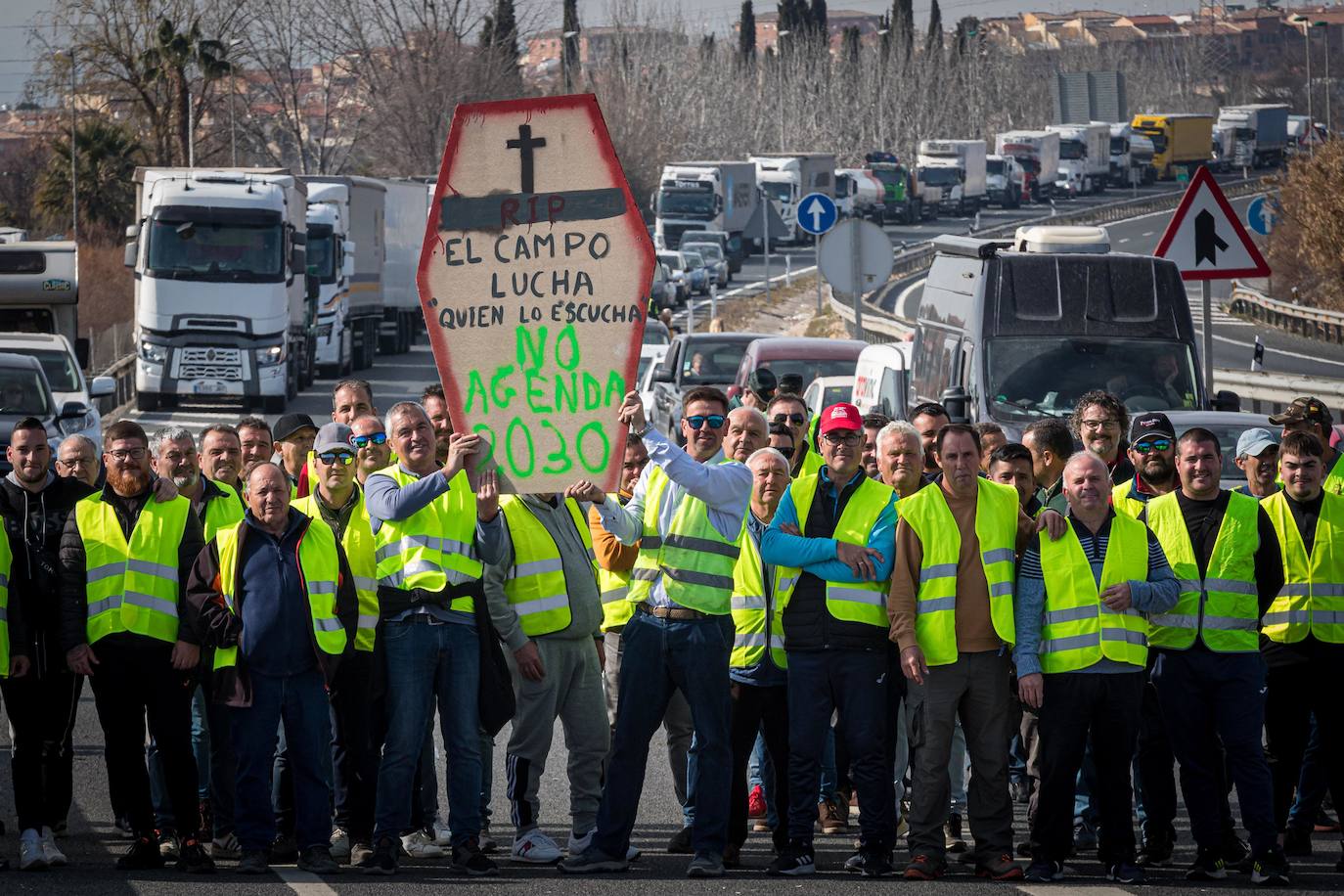 Las imágenes de la tractorada de Granada