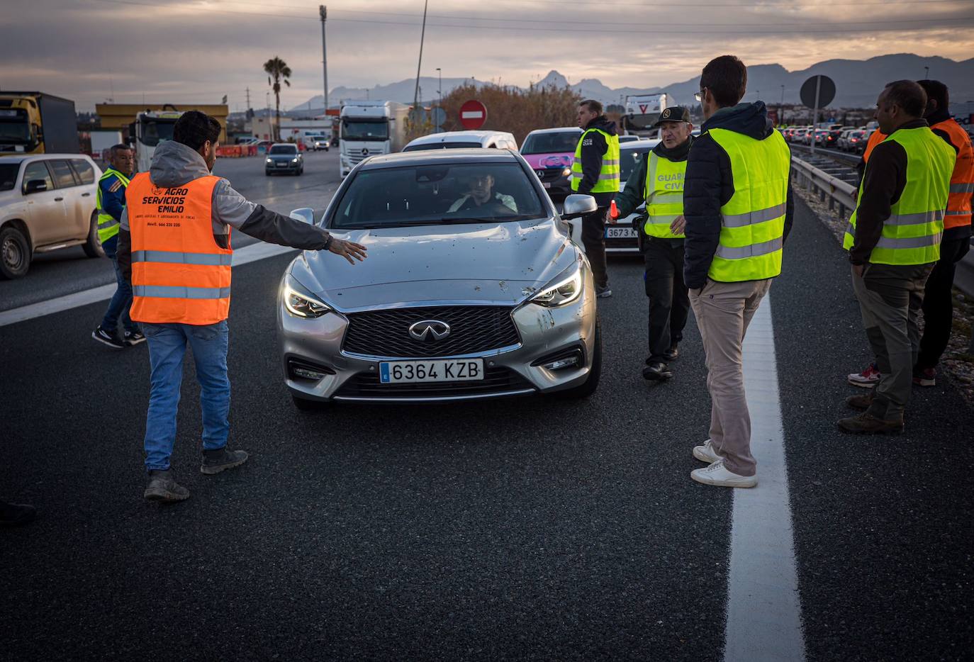 Las imágenes de la tractorada de Granada