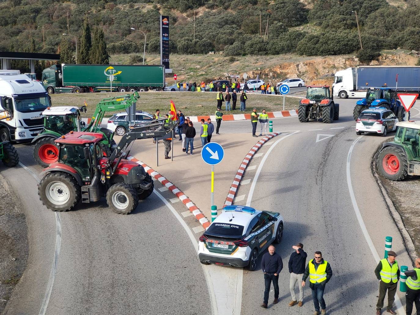 Las imágenes de la tractorada de Granada