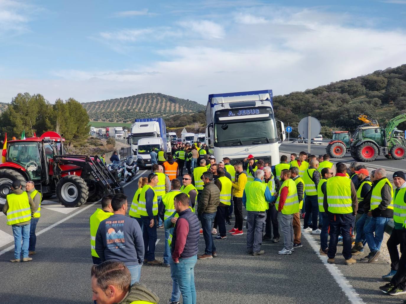 Las imágenes de la tractorada de Granada