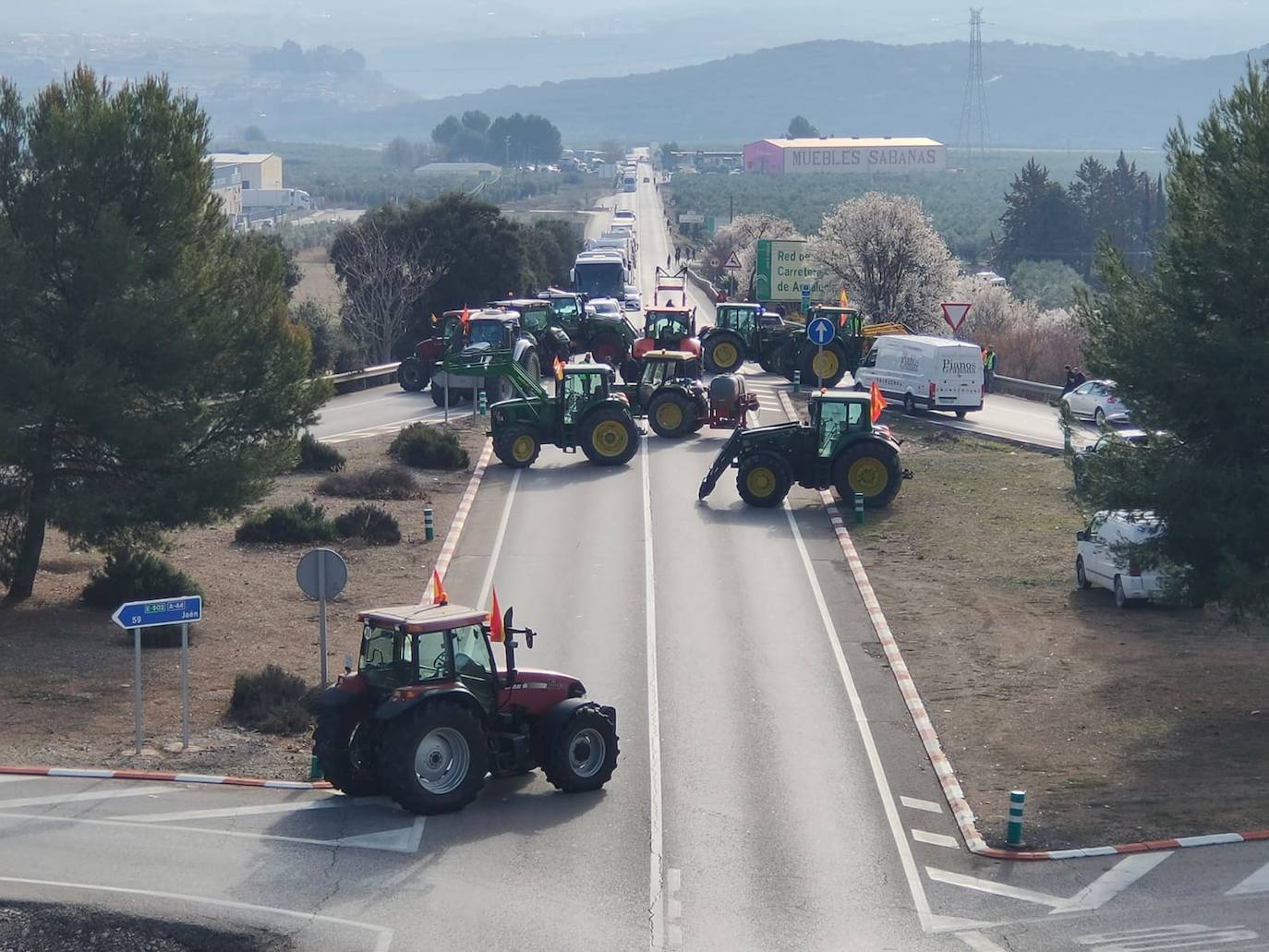 Las imágenes de la tractorada de Granada