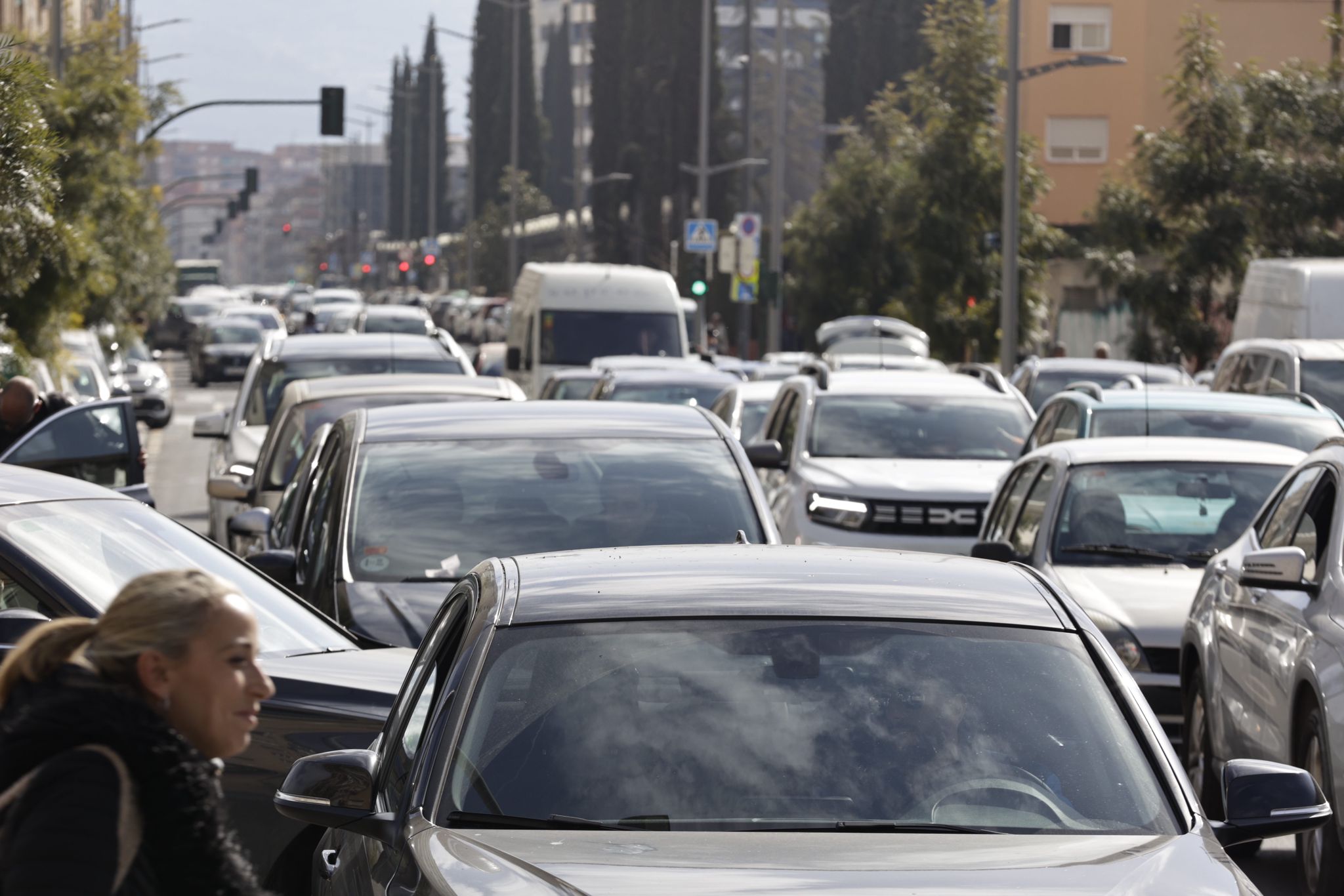 Colapso en Granada capital.