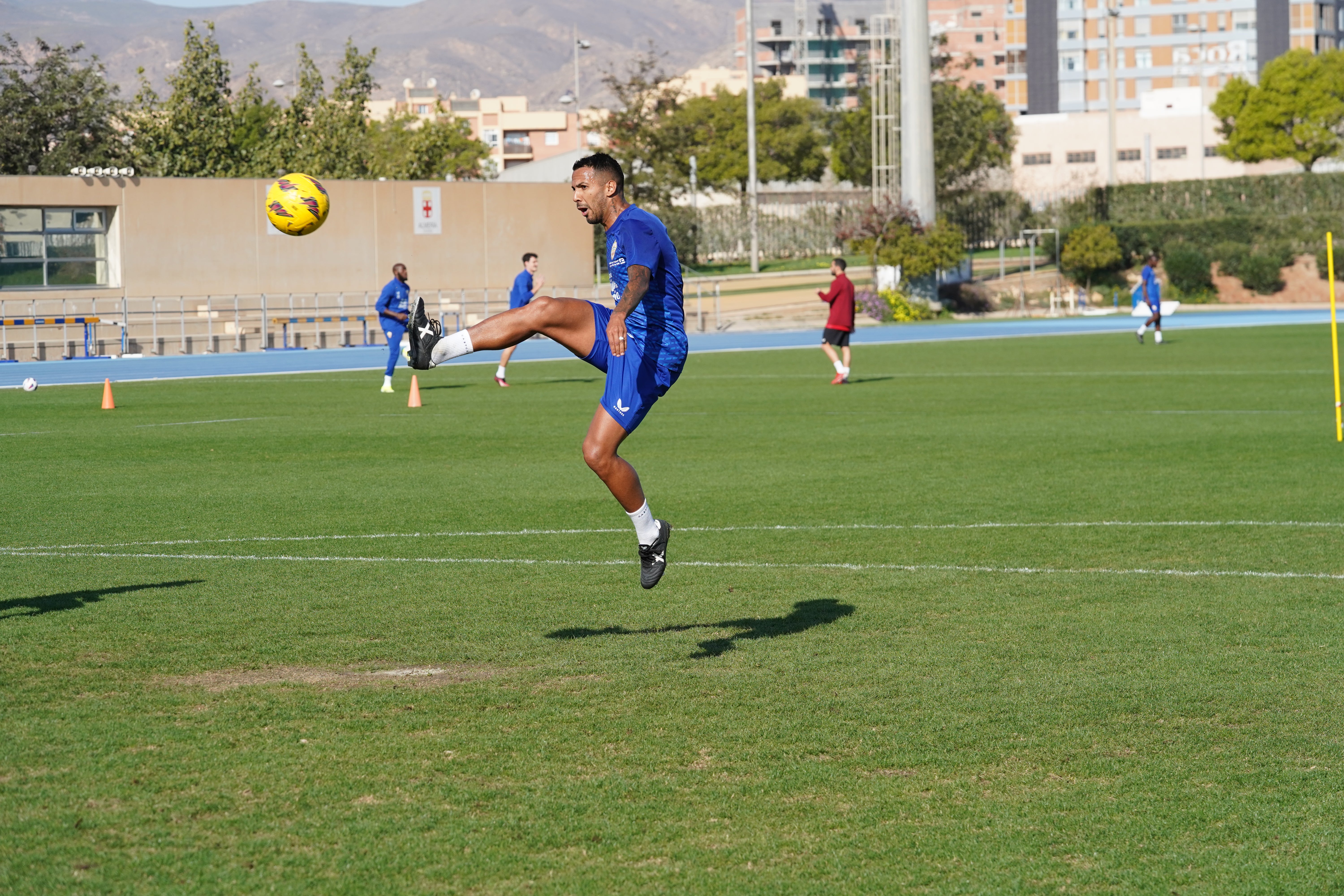 Jonathan Viera durante su primera sesión en el anexo.