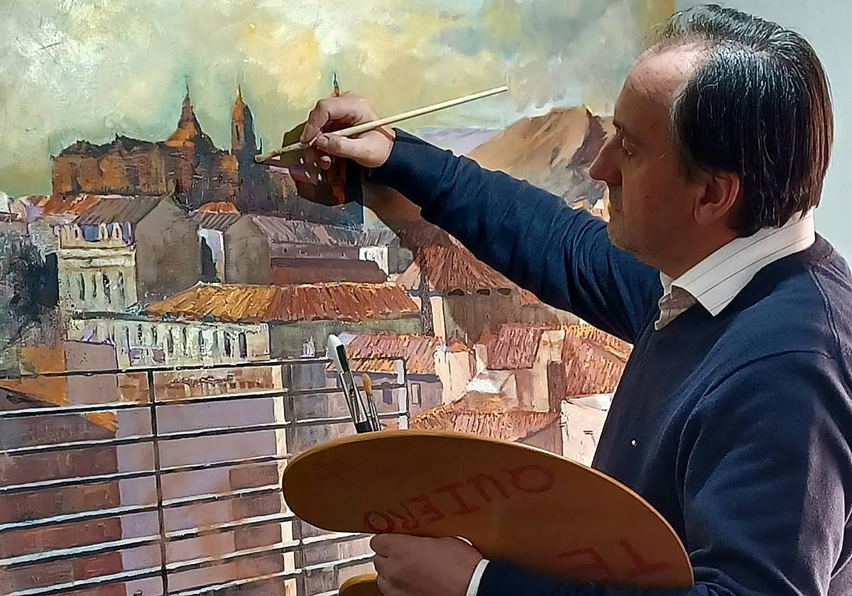 Miguel Ángel López Expósito, en su taller.