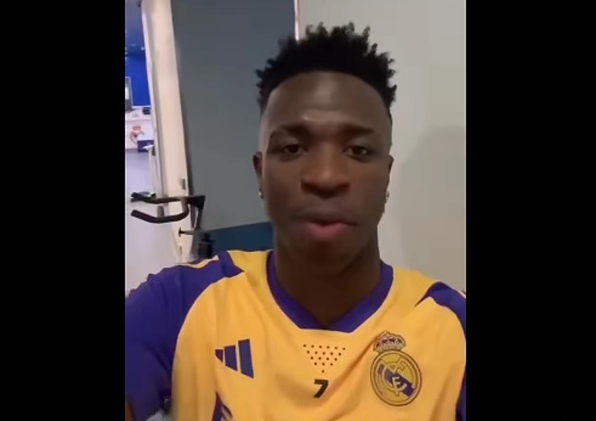 Mensaje de ánimo de Vinicius al futbolista de 15 años de Granada que sufrió un paro cardiaco.