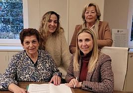 Un momento de la frma del convenio.