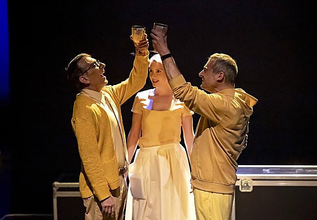 Un momento del montaje.