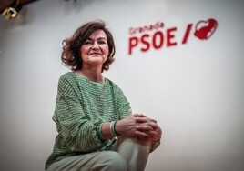 Calvo, en la sede granadina del PSOE en la campaña de las elecciones en julio de 2023.
