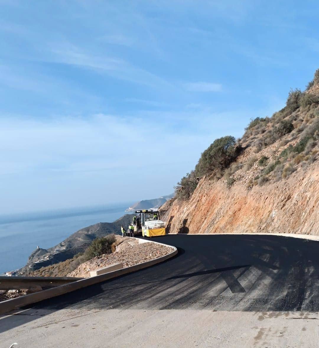 Trabajos en la carretera.
