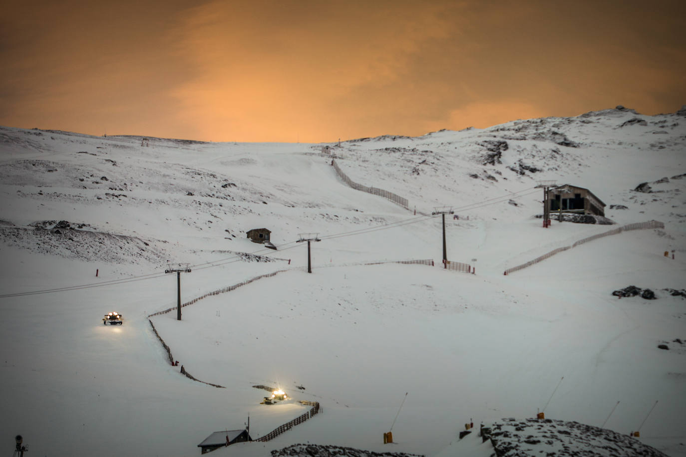 Los maquinistas que abren la jornada en Sierra Nevada