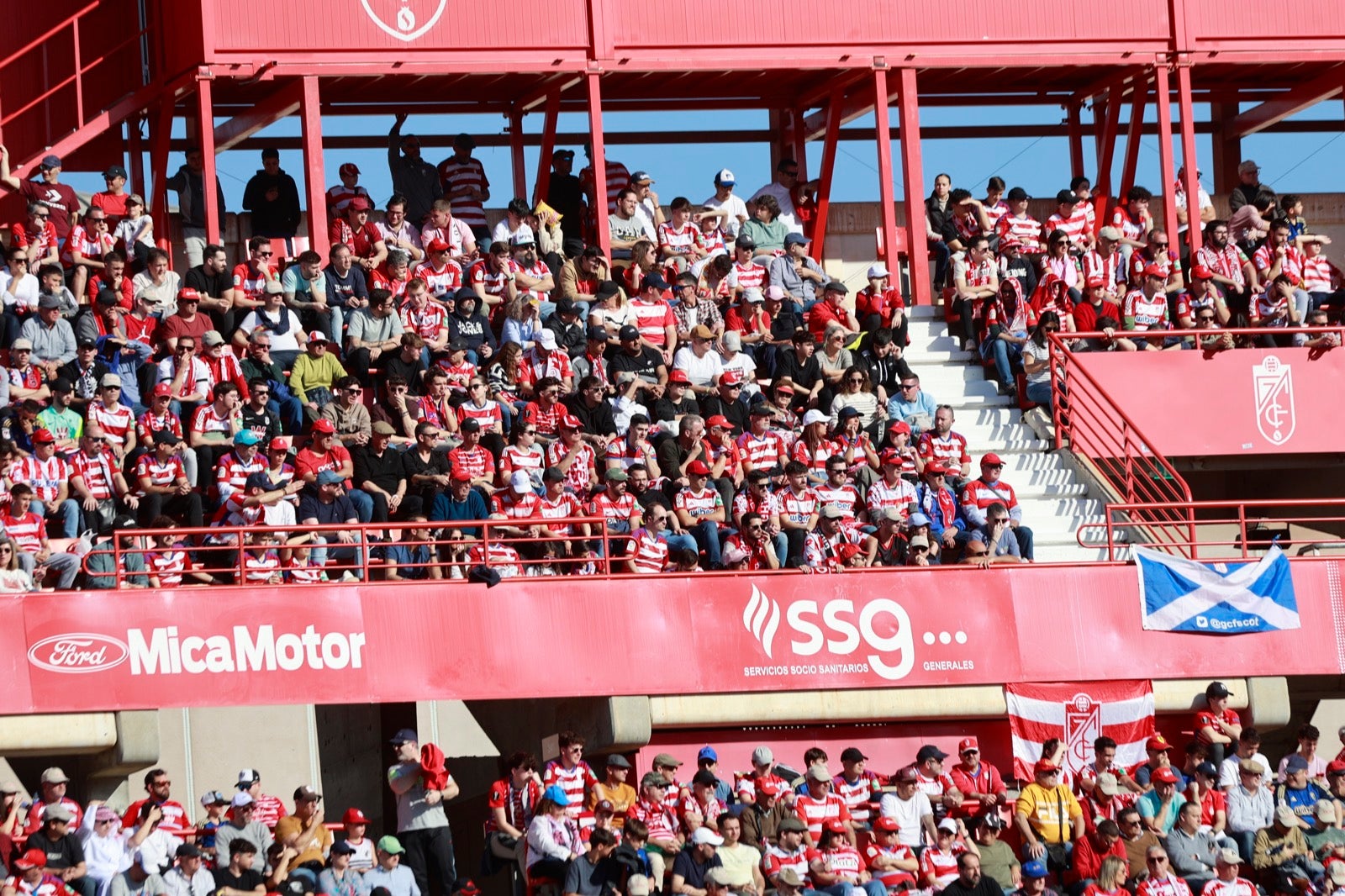 Encuéntrate en la grada en el partido entre Granada y Almería