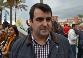 Andrés Góngora, durante una reivindicación de COAG.