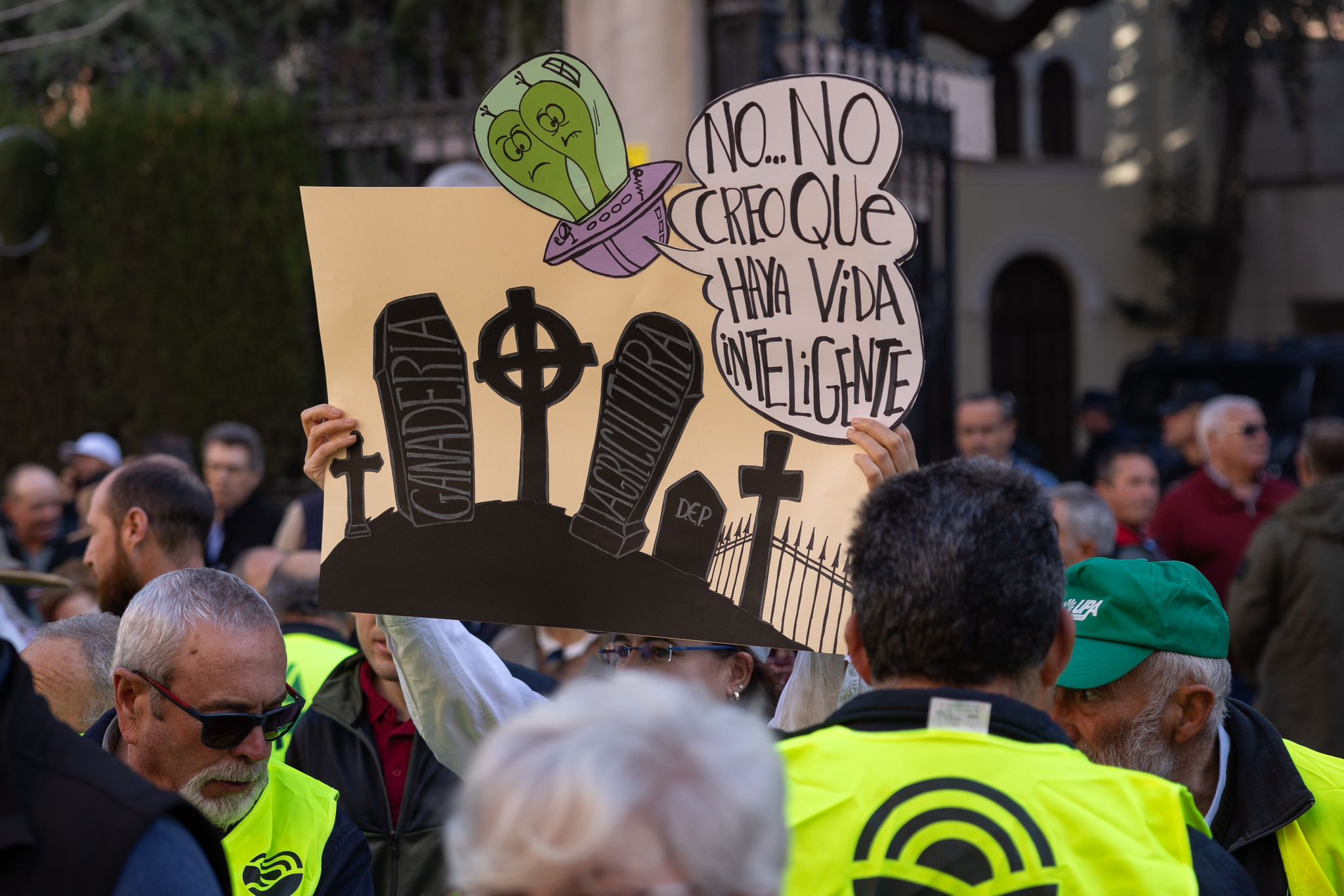 Las imágenes de los tractores en plena Gran Vía de Granada