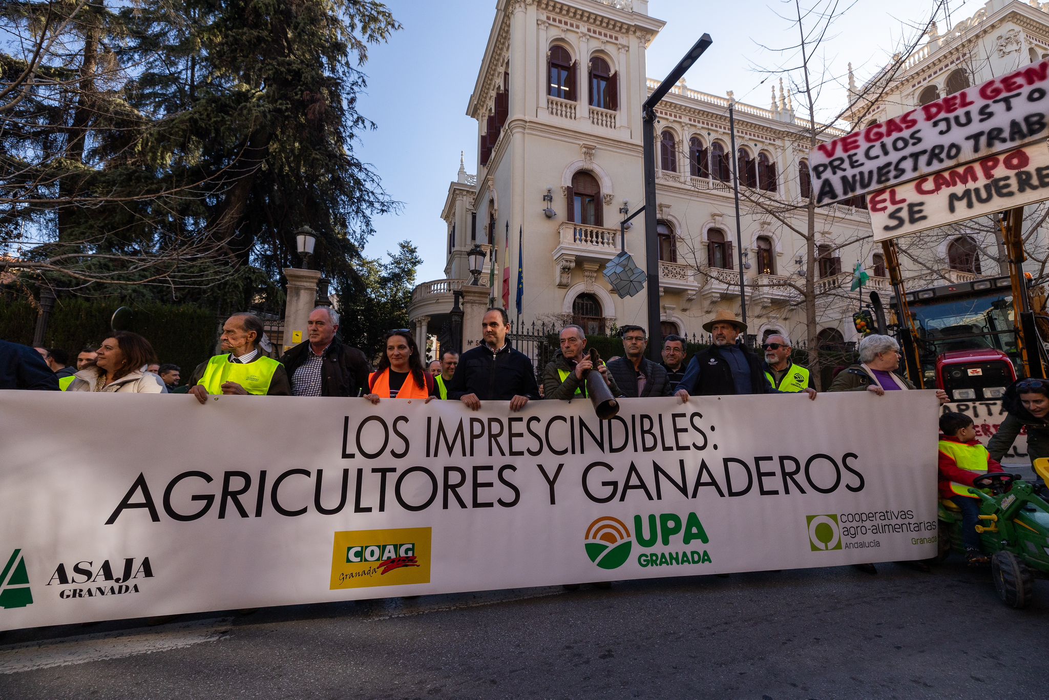 Las imágenes de los tractores en plena Gran Vía de Granada