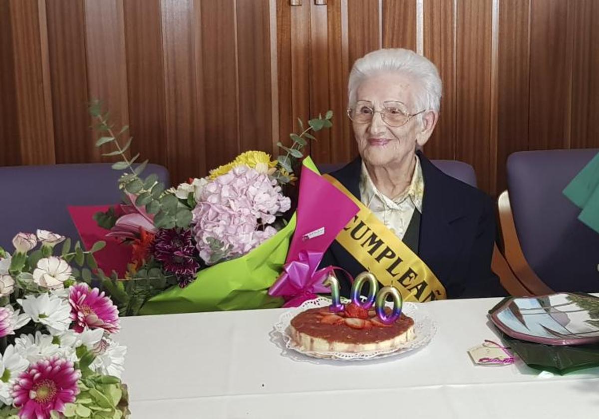 Araceli Hidalgo, durante su cumpleaños.