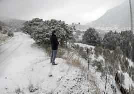 Aviso amarillo de la Aemet por nevadas en Granada este sábado.