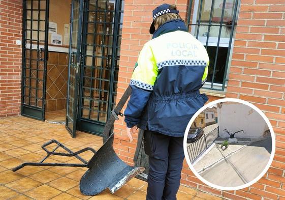 Un vecino de Alomartes arranca y se lleva a casa un arado que su padre ...