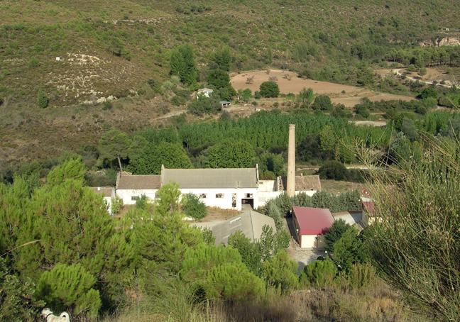 La antigua fábrica de la Resinera, desde el aire.