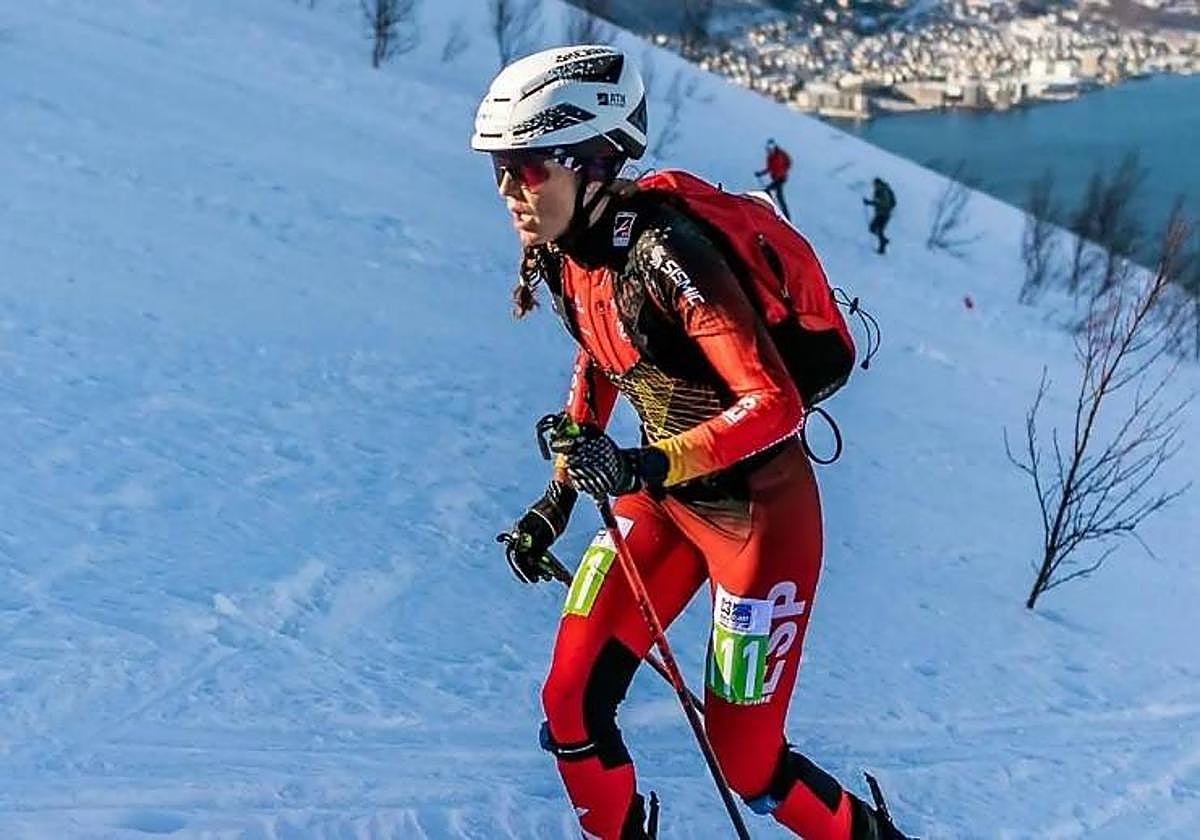 Ana Alonso, durante una prueba anterior en Copa del Mundo.
