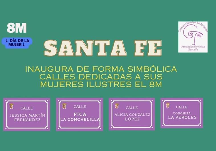 Santa Fe pondrá nombres de mujeres a las calles el 8M para «visibilizar la desigualdad del callejero»
