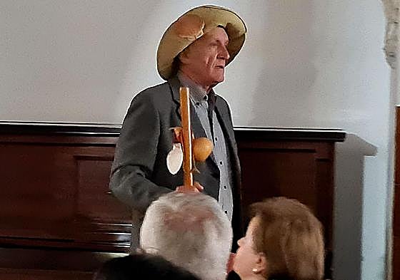 El profesor Ángel Eloy Urbina interpretó al 'peregrino eterno'.