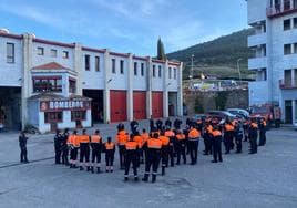 Actividad con los voluntarios de Protección Civil.