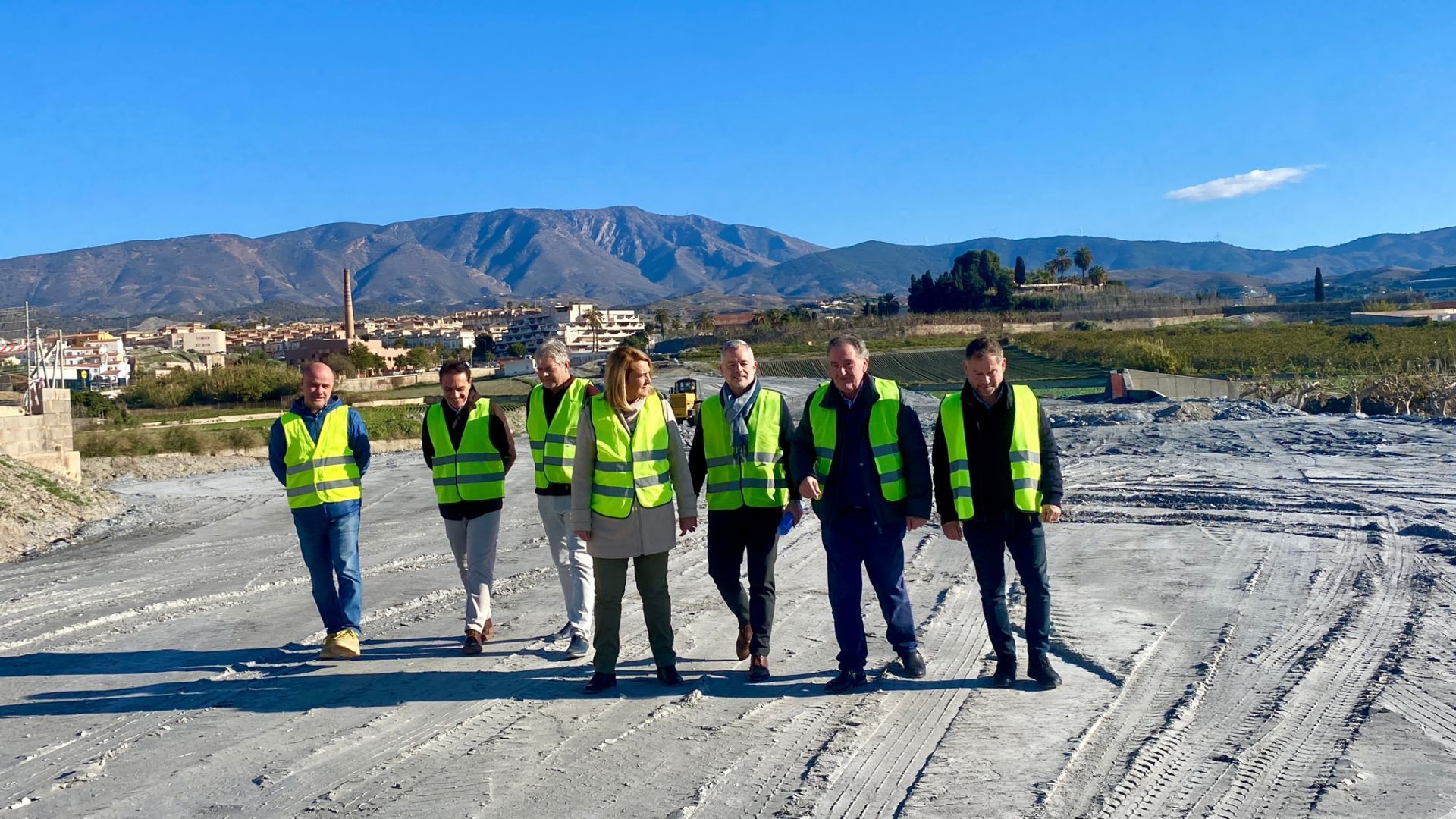 Imagen de archivo de una visita a las obras de la Ronda Sur, una de las principales arterias de comunicación de Motril.