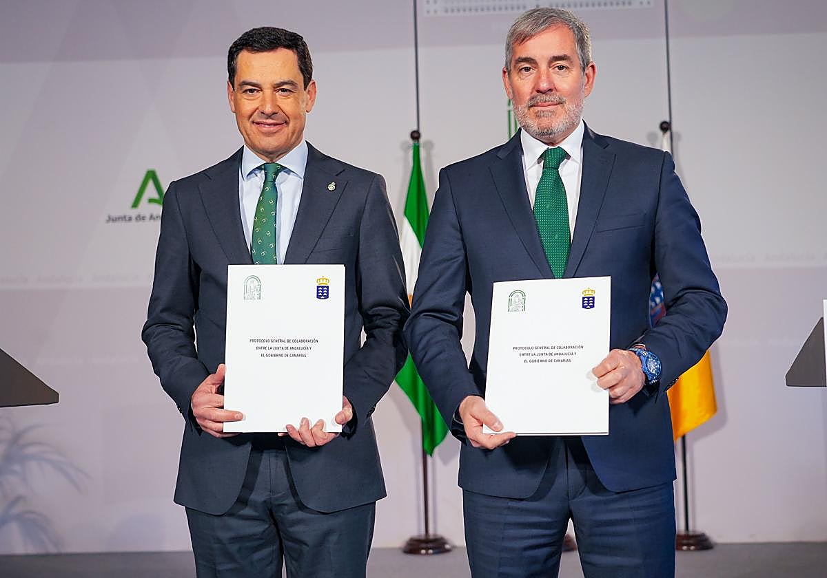 Juanma Moreno y Fernando Clavijo.