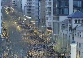 El 12 de marzo, el recorrido de la mayor manifestación en la historia de Jaén quedó pequeño.