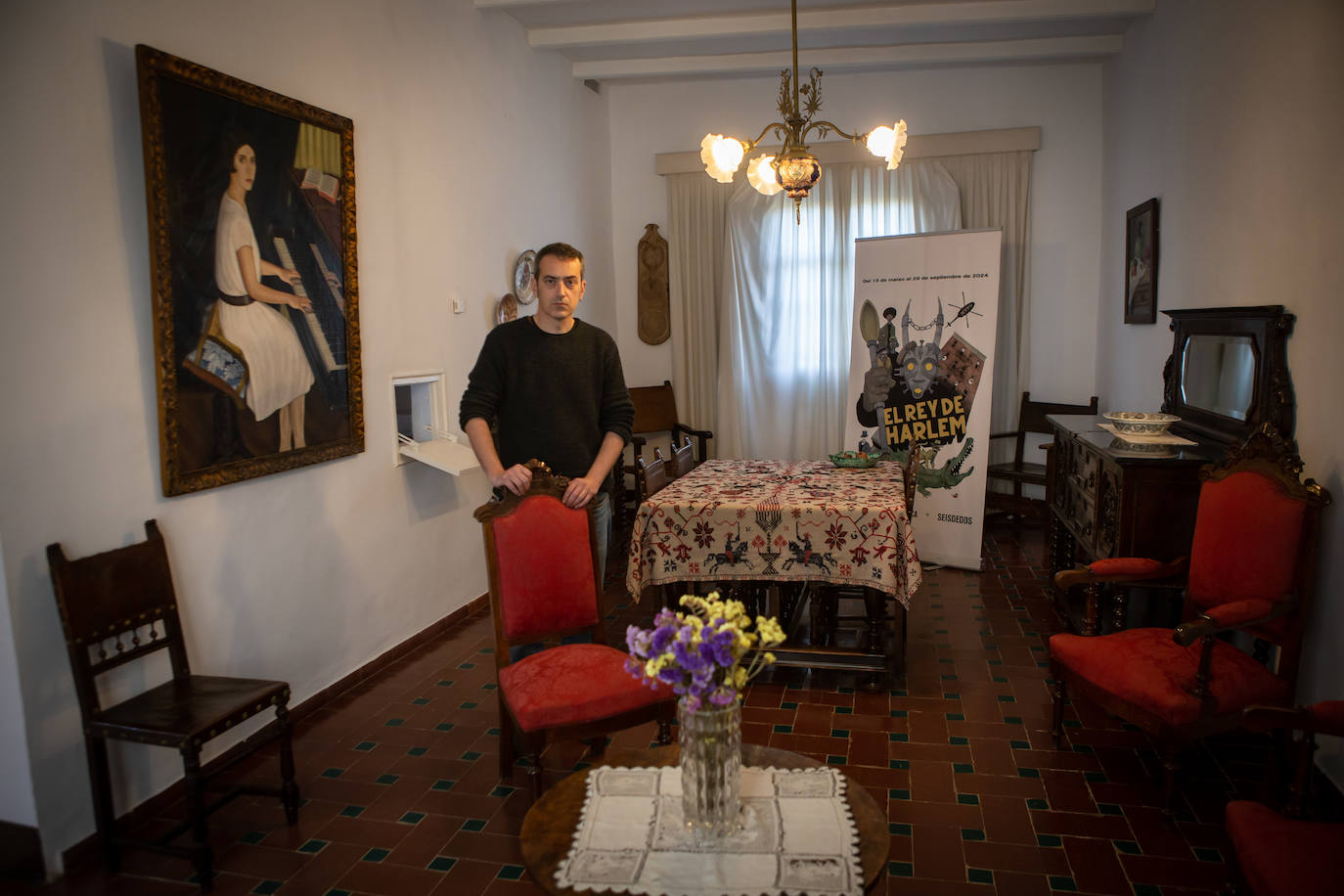 Seisdedos en el comedor de la Huerta.