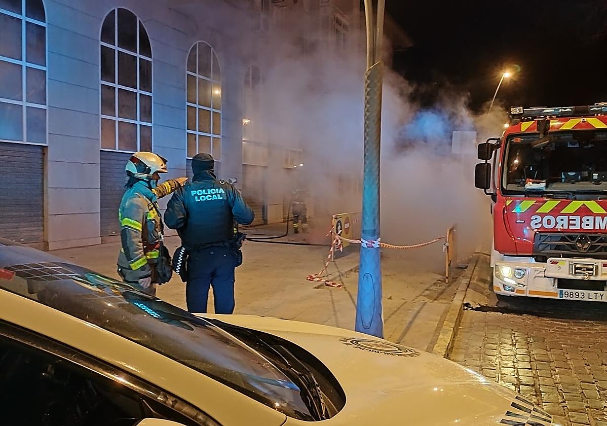 Fuego provocado en Santa Fe hace unos días.