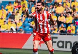 Leo Baptistao celebra su gol a Las Palmas.