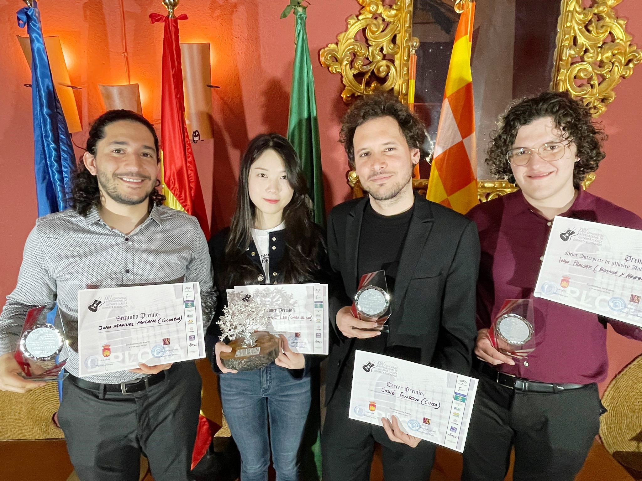 Ganadores de la 24 edicioón del Certamen de Guitarra.